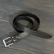 Men's leather belt with classic buckle, 40 mm black color