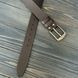 Men's leather belt with classic buckle, 40 mm brown color