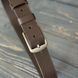 Men's leather belt with classic buckle, 40 mm brown color