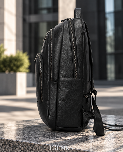 Leather bagpack 88086
