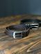 Men's leather belt with classic buckle, 40 mm brown color