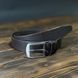 Men's leather belt with classic buckle, 40 mm brown color