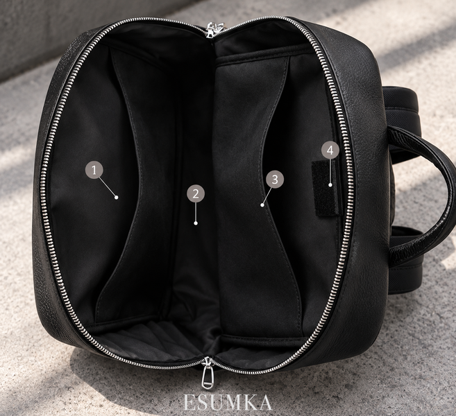 Leather bagpack 823131